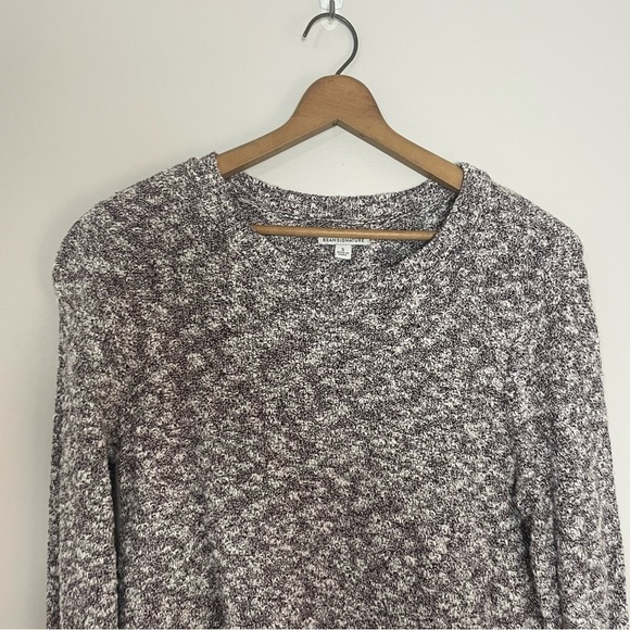 [L.L. Bean] Women's Dark Purple & White Speckled Knit Sweater - Picture 2 of 7